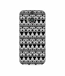 Amazon Brand - Solimo Designer Two Different Patterns 3D Printed Hard Back Case Mobile Cover for HTC One M8