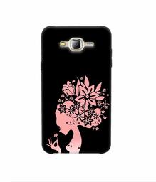 Amazon Brand - Solimo Designer Pink Color Lady Vector 3D Printed Hard Back Case Mobile Cover for Samsung Galaxy J2 (2016)