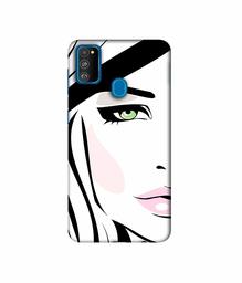 Amazon Brand - Solimo Designer Lady vector 3D Printed Hard Back Case Mobile Cover for Samsung Galaxy M21 / M30s