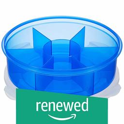 (Renewed) Amazon Brand - Solimo Plastic Dry Fruit Box, 2 litres, Blue