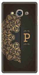 Amazon Brand - Solimo Designer Black Pattern Alphabet-P 3D Printed Hard Back Case Mobile Cover for Samsung Galaxy J3 Pro