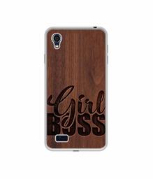 Amazon Brand - Solimo Designer Girl Boss On Wood UV Printed Soft Back Case Mobile Cover for Vivo Y11