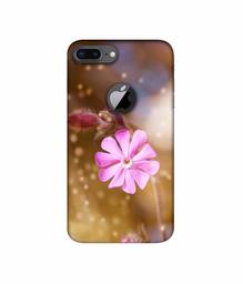 Amazon Brand - Solimo Designer Pink Flower 3D Printed Hard Back Case Mobile Cover for Apple iPhone 8 Plus (with Logo Cut)