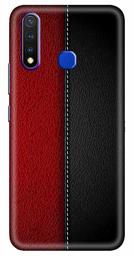 Amazon Brand - Solimo Designer Leather Pattern 3D Printed Hard Back Case Mobile Cover for Vivo Y19 / Vivo U20