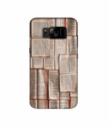 Amazon Brand - Solimo Designer Books Texture 3D Printed Hard Back Case Mobile Cover for Samsung Galaxy S8 Plus