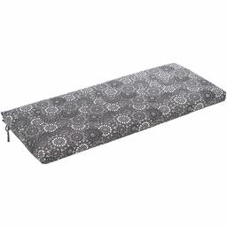 Amazon Basics Outdoor Patio Bench Cushion - 45 x 18 x 2.5 Inches, Black Floral