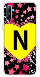 Amazon Brand - Solimo Designer Multicolor Heart Pattern Alphabet-N Printed Soft Back Case Mobile Cover for Realme C3