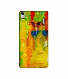 Amazon Brand - Solimo Designer Yellow and Green Paint 3D Printed Hard Back Case Mobile Cover for Lenovo K3 Note