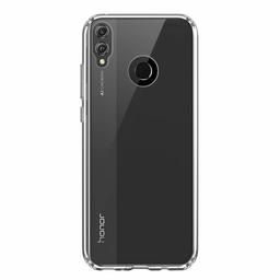 Amazon Brand - Solimo Transparent Case (Hard Back & Soft Bumper Cover) with 8 Foot Drop Porotection & Shock Absorbing Bumpers for Honor 8X