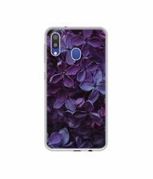 Amazon Brand - Solimo Designer Purple Flowers UV Printed Soft Back Case Mobile Cover for Samsung Galaxy M20