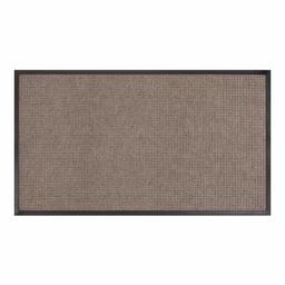 AmazonBasics Molded Carpet & Rubber Commercial Scraper Entrance Mat Square Pattern 3x5 Gray