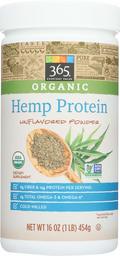 365 Everyday Value, Organic Hemp Protein Powder, Unflavored, 16 oz