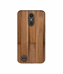 Amazon Brand - Solimo Designer Wooden Art UV Printed Soft Back Case Mobile Cover for LG K10 (2017)