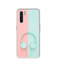 Amazon Brand - Solimo Designer Head Phone UV Printed Soft Back Case Mobile Cover for Oppo F15