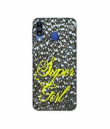 Amazon Brand - Solimo Designer Super Girl On Foil 3D Printed Hard Back Case Mobile Cover for Samsung Galaxy M21