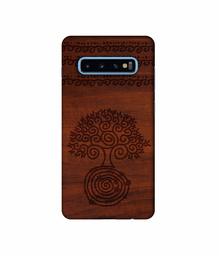 Amazon Brand - Solimo Designer Engraved Patten 3D Printed Hard Back Case Mobile Cover for Samsung Galaxy S10 Plus