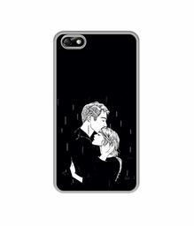 Amazon Brand - Solimo Designer Couples Standing in Rain UV Printed Soft Back Case Mobile Cover for Huawei Honor 4X