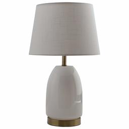 Lampe de table blanche Transitionnel Milk Glass