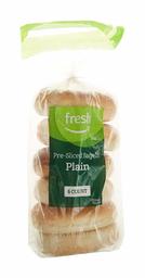 Fresh Brand – Plain Pre-Sliced Bagels, 21 oz (6 ct) FROZEN