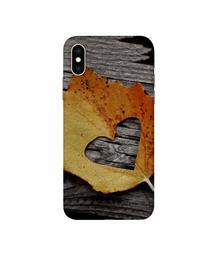 Amazon Brand - Solimo Designer Leaf with Heart Cut 3D Printed Hard Back Case Mobile Cover for Apple iPhone Xs Max