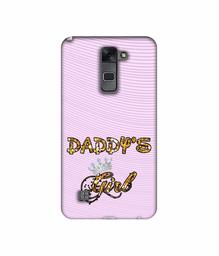 Amazon Brand - Solimo Designer Daddy's Girl in Glitter Pattern 3D Printed Hard Back Case Mobile Cover for LG Stylus 2