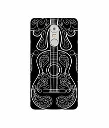 Amazon Brand - Solimo Designer White Gitar On Black 3D Printed Hard Back Case Mobile Cover for Lenovo K6 Note