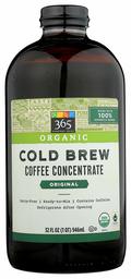 365 Everyday Value, Organic Cold Brew Coffee Concentrate, Original, 32 fl oz