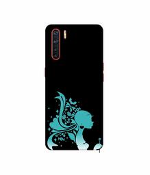 Amazon Brand - Solimo Designer Lady Vector N 3D Printed Hard Back Case Mobile Cover for Oppo A91