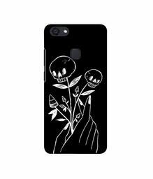 Amazon Brand - Solimo Designer Skull Flower 3D Printed Hard Back Case Mobile Cover for Vivo V7