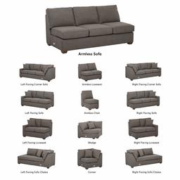 Amazon Brand – Stone & Beam Bagley Sectional Component, Armless Sofa, Fabric, 78