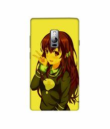 Amazon Brand - Solimo Designer DJ Girl Vector 3D Printed Hard Back Case Mobile Cover for OnePlus 2