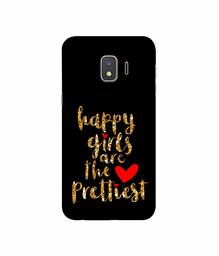 Amazon Brand - Solimo Designer Happy Girls are The Prettiest 3D Printed Hard Back Case Mobile Cover for Samsung Galaxy J2 Core