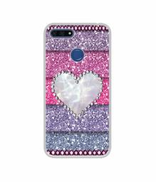 Amazon Brand - Solimo Designer Stone Heart UV Printed Soft Back Case Mobile Cover for Huawei Honor 7A