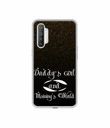 Amazon Brand - Solimo Designer Daddy's Girl and Mummy World UV Printed Soft Back Case Mobile Cover for Realme XT