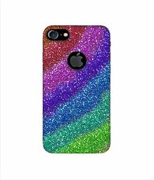 Amazon Brand - Solimo Designer Multicolor Sparkle 3D Printed Hard Back Case Mobile Cover for Apple iPhone 7 (with Logo Cut)