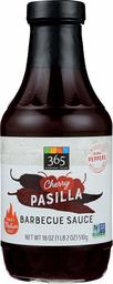 365 Everyday Value, Barbeque Sauce Cherry Pasilla, 18 Ounce