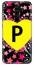 Amazon Brand - Solimo Designer Heart Pattern Alphabet-P 3D Printed Hard Back Case Mobile Cover for Xiaomi Redmi Note 8 Pro