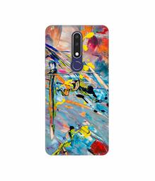 Amazon Brand - Solimo Designer Paint Texture 3D Printed Hard Back Case Mobile Cover for Nokia 3.1 Plus