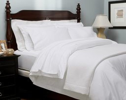 Pinzon Hemstitch 400-Thread-Count Egyptian Cotton Sateen Full/Queen Duvet Set, White