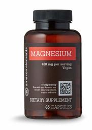 Amazon Elements Magnesium Oxide 400mg, Vegan, 65 Capsules, 2 month supply