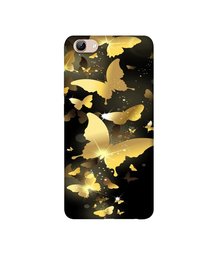 Amazon Brand - Solimo Designer Golden Butterfly Pattern 3D Printed Hard Back Case Mobile Cover for Vivo Y71