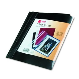 ACCO Clear Front Report Covers, Letter, Black, 10 Pack (26101)