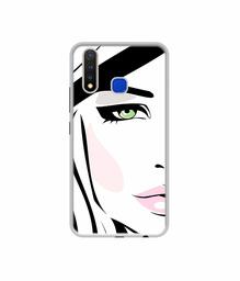 Amazon Brand - Solimo Designer Lady Vector UV Printed Soft Back Case Mobile Cover for Vivo U20