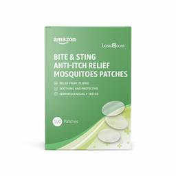 Amazon Basic Care - Patchs anti-démangeaisons qui soulagent des morsures et piqûres de moustiques - 100 pièces