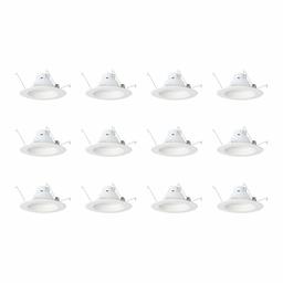 AmazonCommercial 75 Watt Equivalent, 5/6-Inch Recessed Downlight, Dimmable, CEC Compliant, Energy Star, Round LED Light Bulb | Daylight, 12-Pack