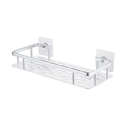 Umi. Amazon A4028ADF Shower Shelf Bathroom Wall Shelf Shower Basket Self-Adhesive Holder Wall Mounted Aluminium Silver