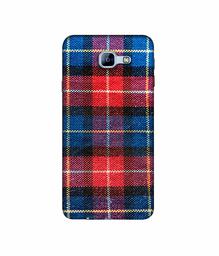 Amazon Brand - Solimo Designer Check Cloth 3D Printed Hard Back Case Mobile Cover for Samsung Galaxy A8 (2016)