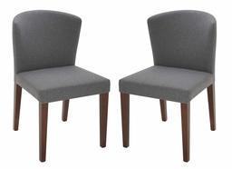 Amazon Brand – Rivet Eli Modern Curved-Back Dining Chair, Set of 2, 19.3