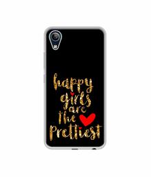 Amazon Brand - Solimo Designer Happy Girls are The Prettiest UV Printed Soft Back Case Mobile Cover for Vivo Y91i