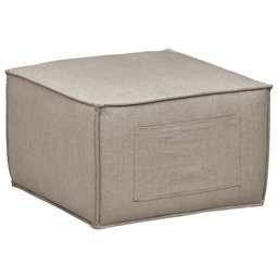 Amazon Brand – Rivet Adrian Side Storage Pocket Cube Ottoman Pouf, 24.5